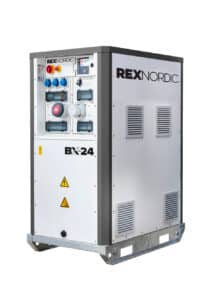 Rex Nordic BX e-Generaattori – tulevaisuuden päästötön energialähde ammattilaisille.