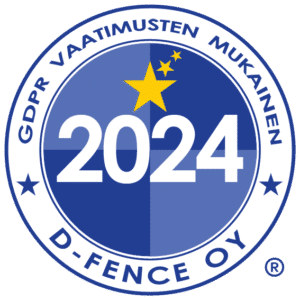 GDPR tarkastettu D-Fence 2025